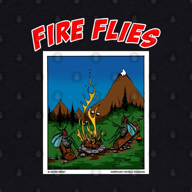 Fire Flies Around A Campfire Novelty Camping Gift by Airbrush World